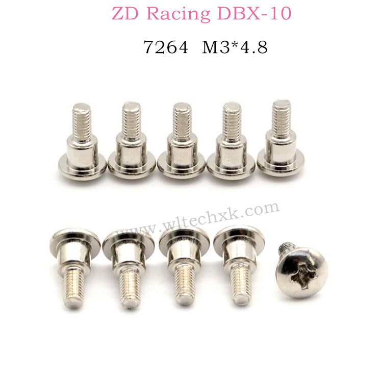 ZD RACING DBX10 Parts Drawbar screw M3X4.8 7264