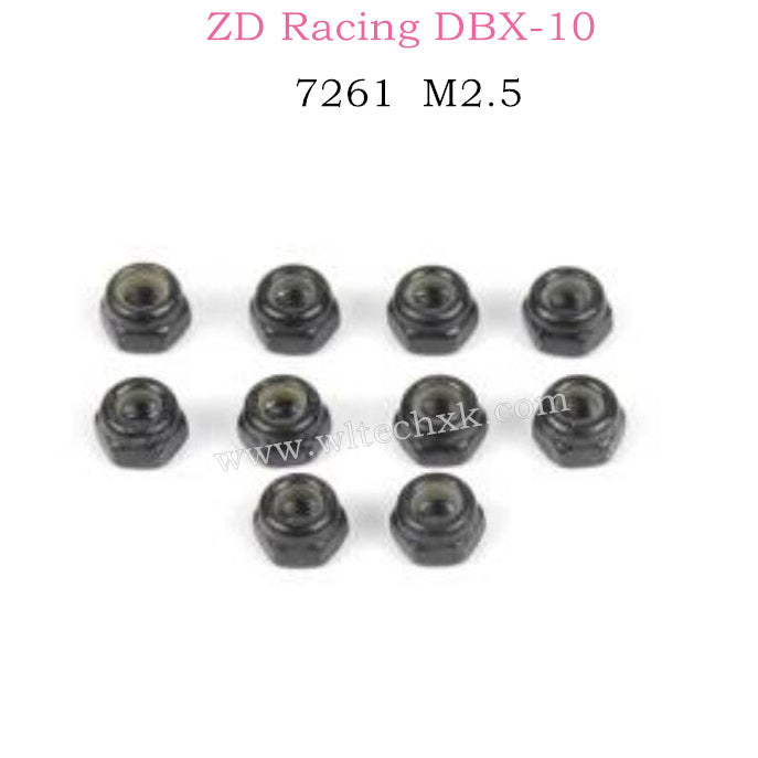 ZD RACING DBX10 Parts Lock Nut M2.5 7261