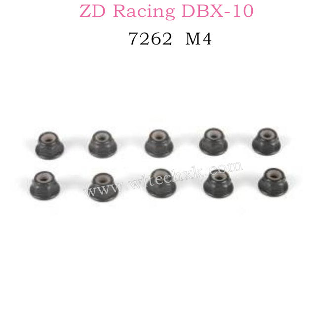 ZD RACING DBX10 Parts Lock Nut M4 7262