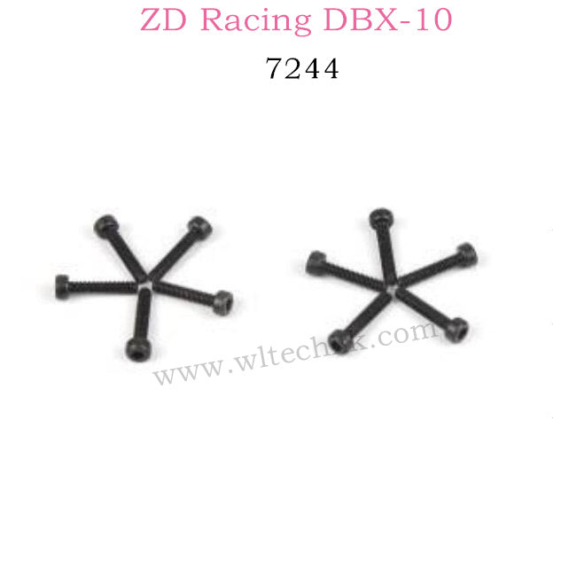 ZD RACING DBX10 Parts M2X10 Socket Cap Screw 7244