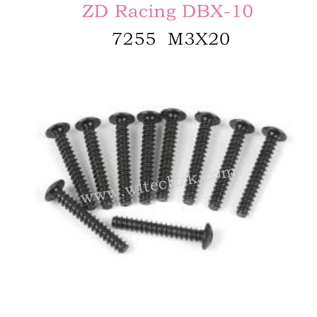 ZD RACING DBX10 Parts M3X20 Pan Self tapping Screw Set 7255