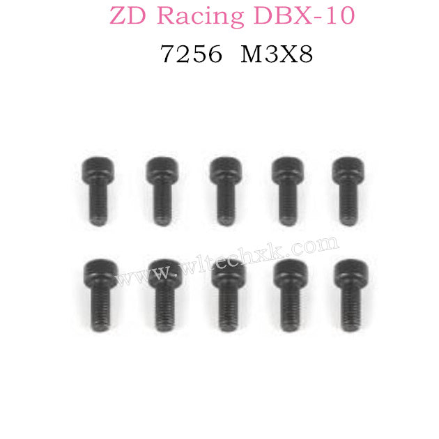 ZD RACING DBX10 Parts M3X8 Pan Head Screw Set 7256