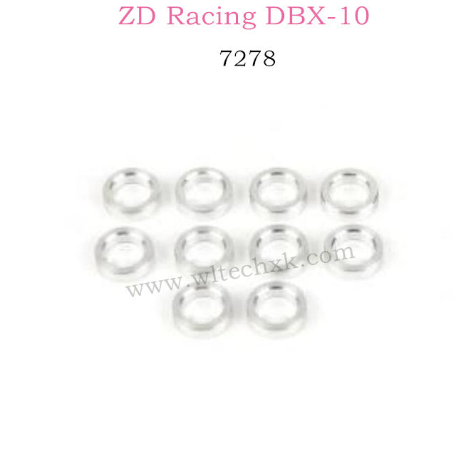 ZD RACING DBX10 Parts Rear Wheel Shaft Washers 7278