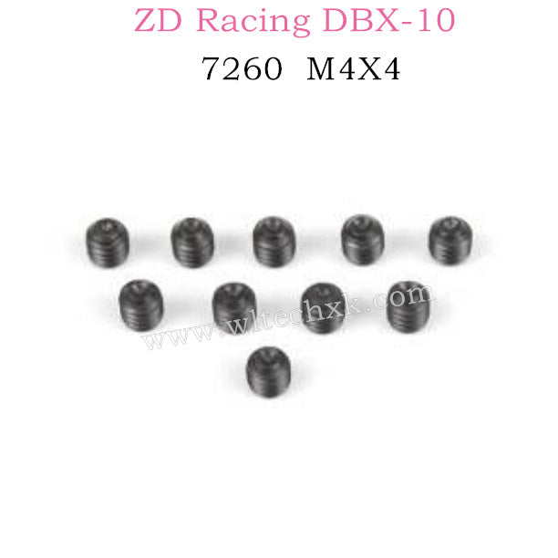 ZD RACING DBX10 Parts Set Screw M4X4 7260
