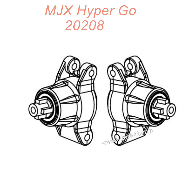 P2026 MJX Hyper Go 20208 Original Parts Rear Hubs Assembly