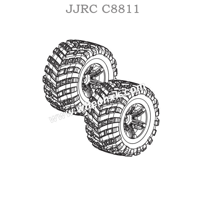 P2030 JJRC C8811 Spare Parts Wheel Assembly (2PCS)