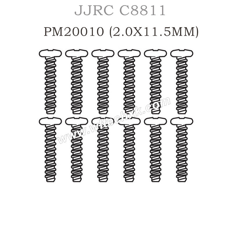 PM20010 JJRC C8811 Spare Parts (2.0X11.5MM) Round head flat tail screws