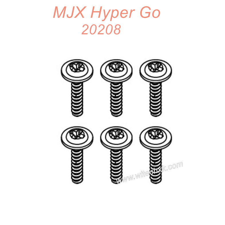 PM20011 MJX Hyper Go 20208 Original Parts Round head Flat Screw 2.0x11.5mm