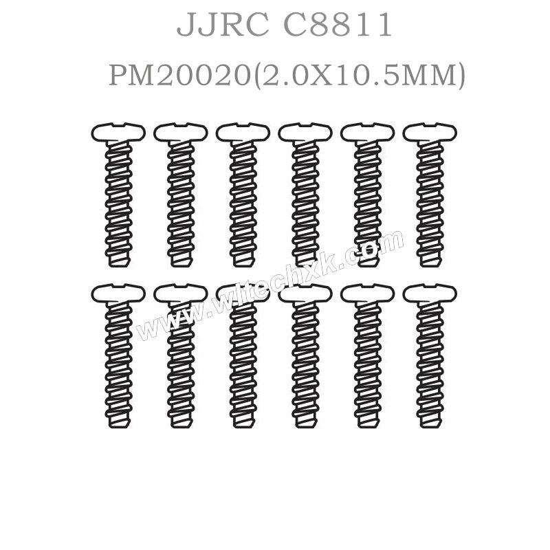 PM20020 JJRC C8811 Spare Parts (2.0X10.5MM) Round head flat tail screws