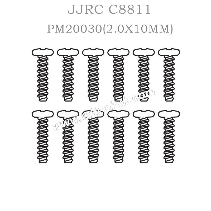 PM20030 JJRC C8811 Spare Parts (2.0X10MM) Round head flat tail screws