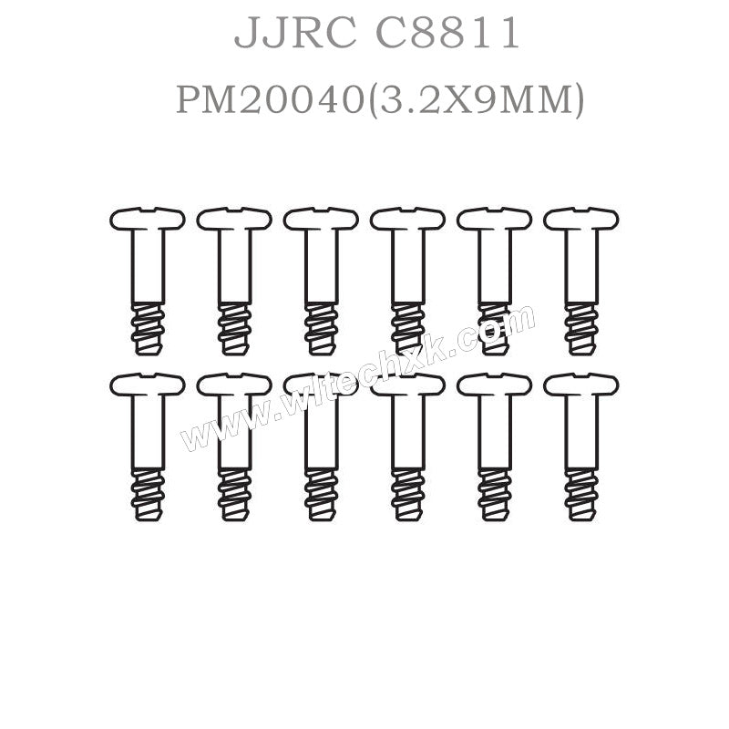 PM20040 JJRC C8811 Spare Parts (3.2X9MM) Round head flat tail screws