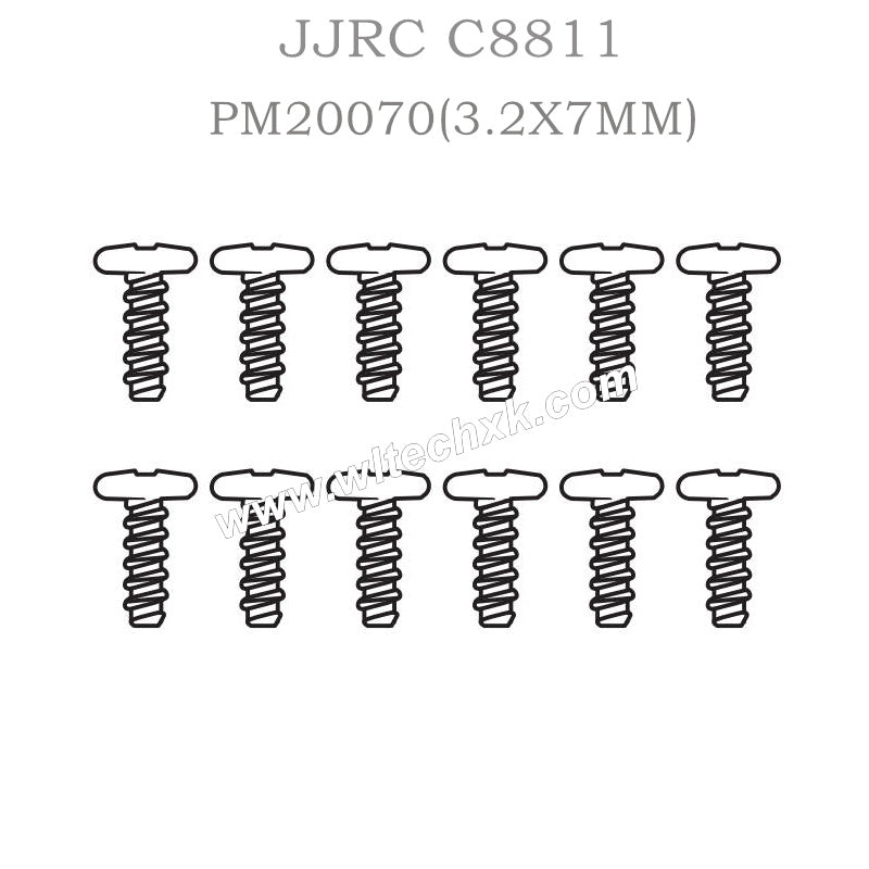 PM20070 JJRC C8811 Spare Parts (3.2X7MM) Round head flat tail screws