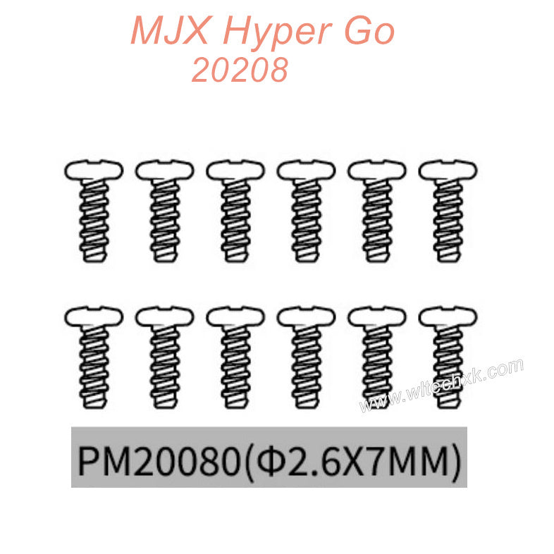 PM20080 MJX Hyper Go 20208 Original Parts Screws 2.6x7MM