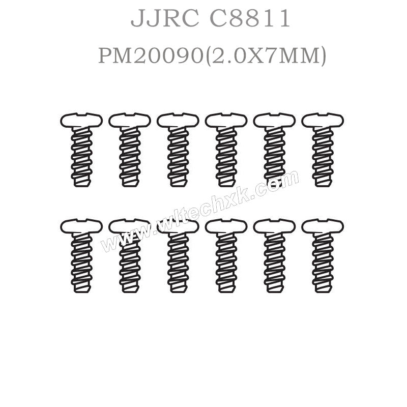 PM20090 JJRC C8811 Spare Parts (2.0X7MM) Round head flat tail screws