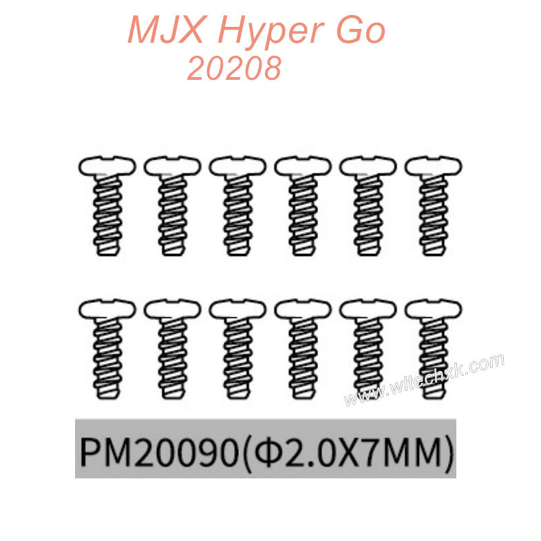 PM20090 MJX Hyper Go 20208 Original Parts Screws 2.0X7MM