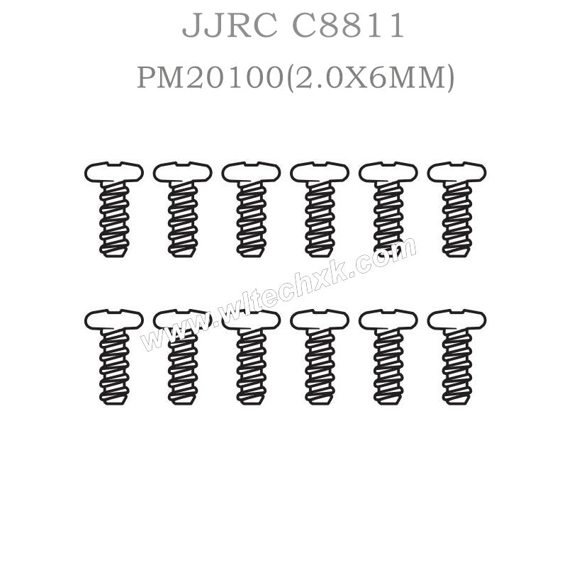 PM20100 JJRC C8811 Spare Parts Round head flat tail screws (2.0X6MM)