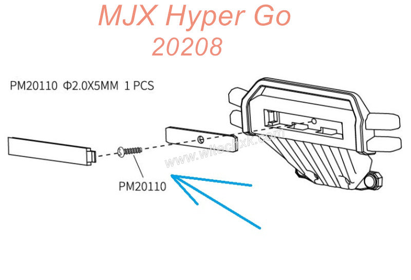 PM20110 MJX Hyper Go 20208 Original Parts Screws 2.0X5MM-1