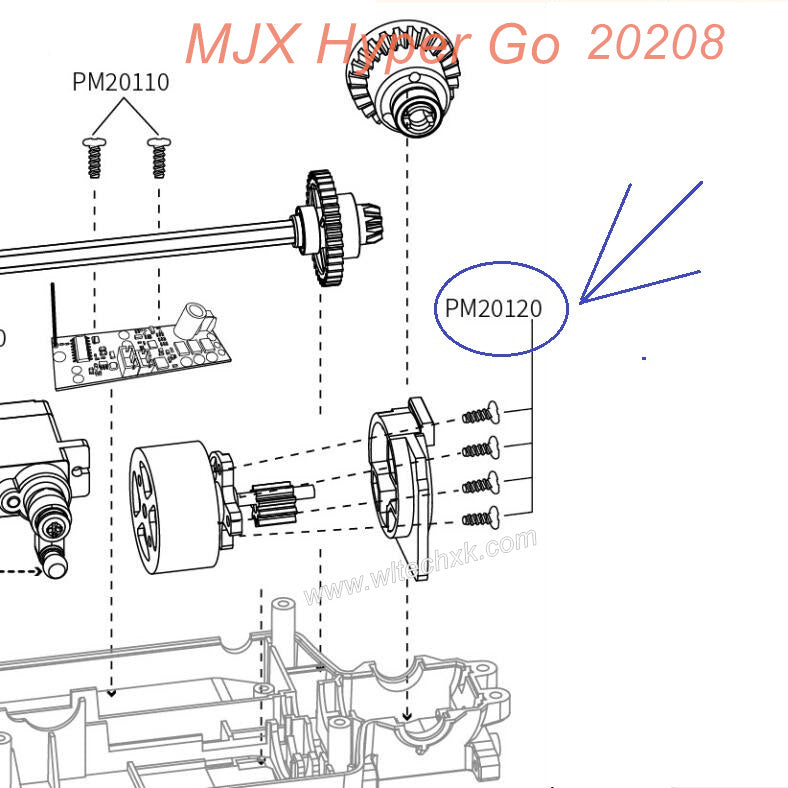 PM20120 MJX Hyper Go 20208 Original Parts Screws 2.0X4MM-1