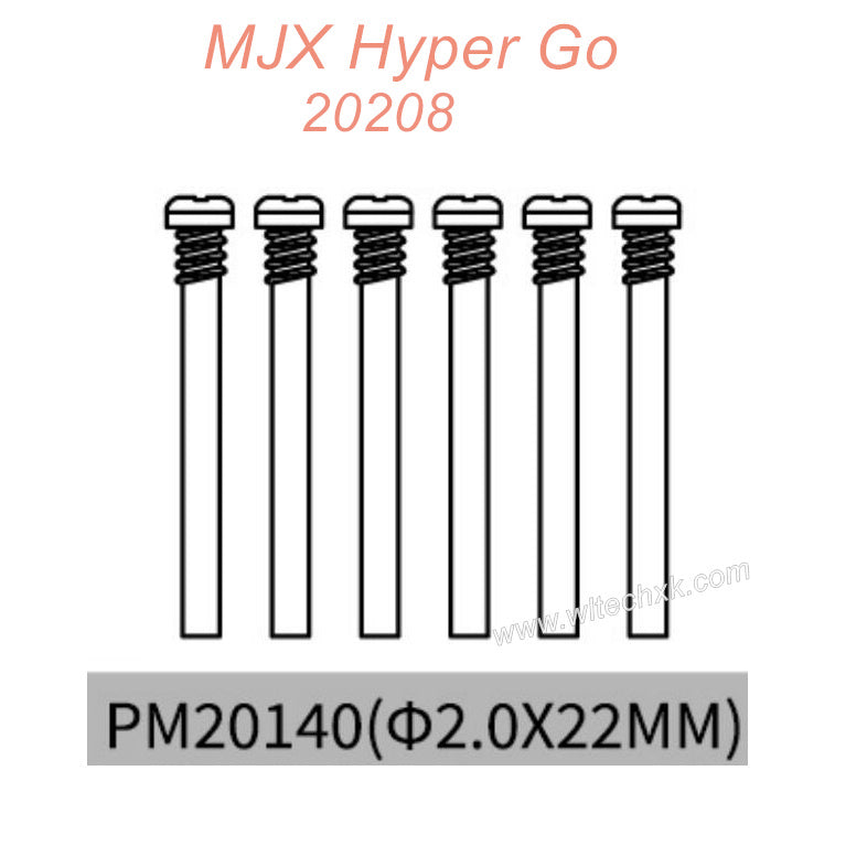 PM20140 MJX Hyper Go 20208 Original Parts Screws 2.0x22MM