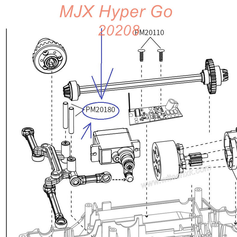 PM20180 MJX Hyper Go 20208 Original Parts Optical Axis 3.1x20MM-1