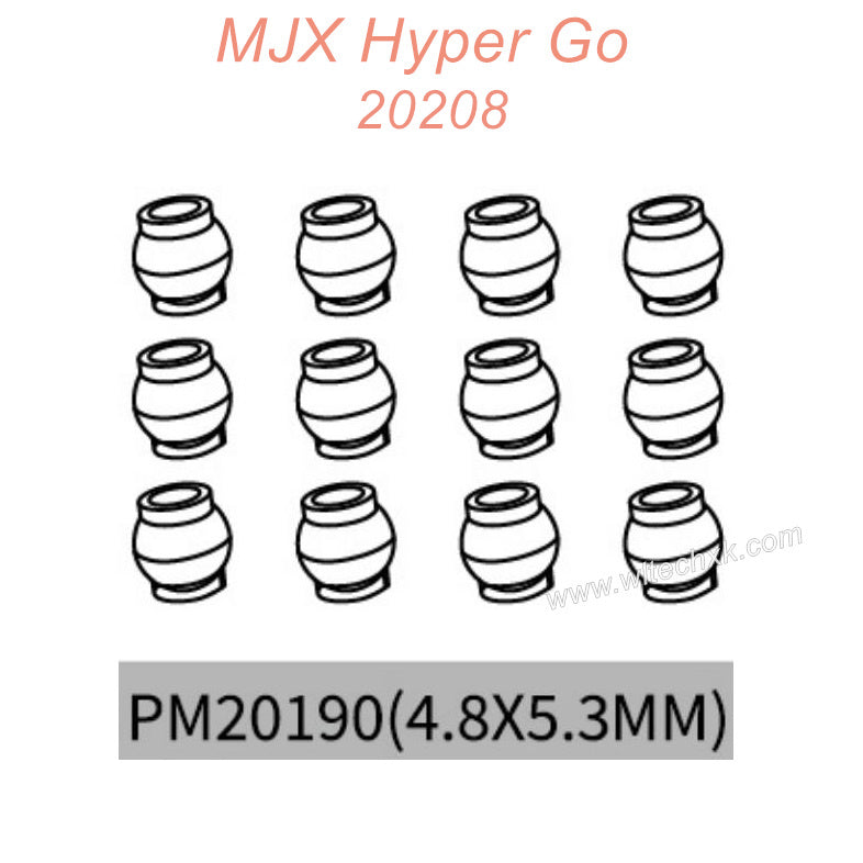 PM20190 MJX Hyper Go 20208 Original Parts Pivot Balls 4.8x5.3mm