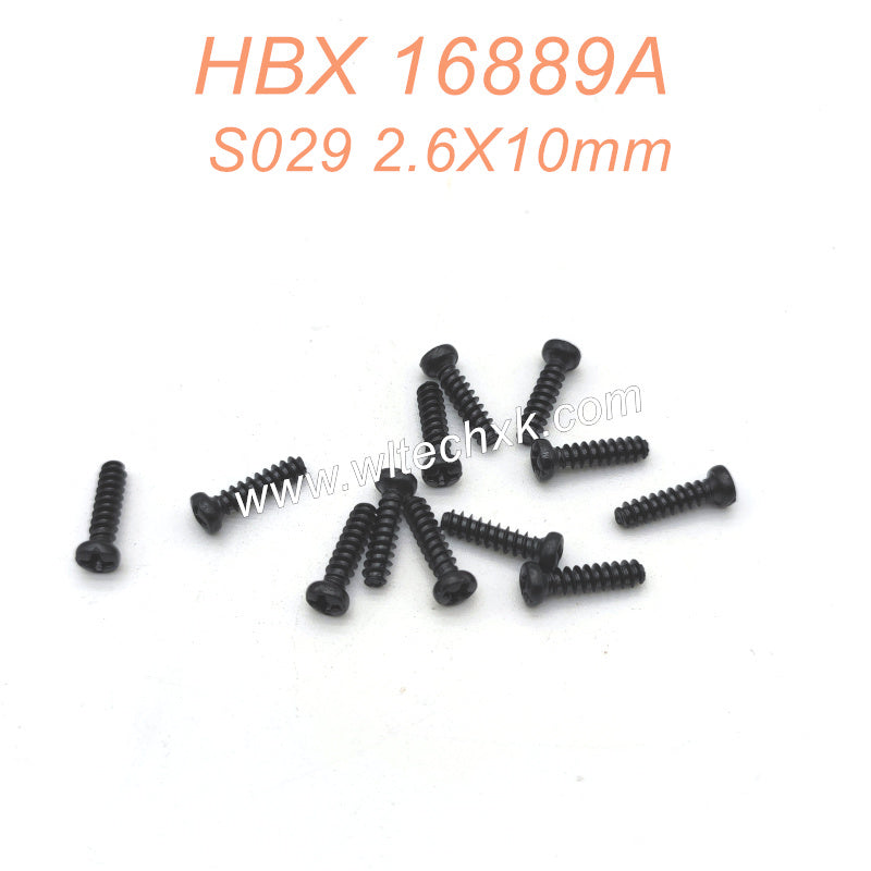 S029-HAIBOXING 16889A 16889 Parts 2.6X10mm Pan Head Self Tapping Screws