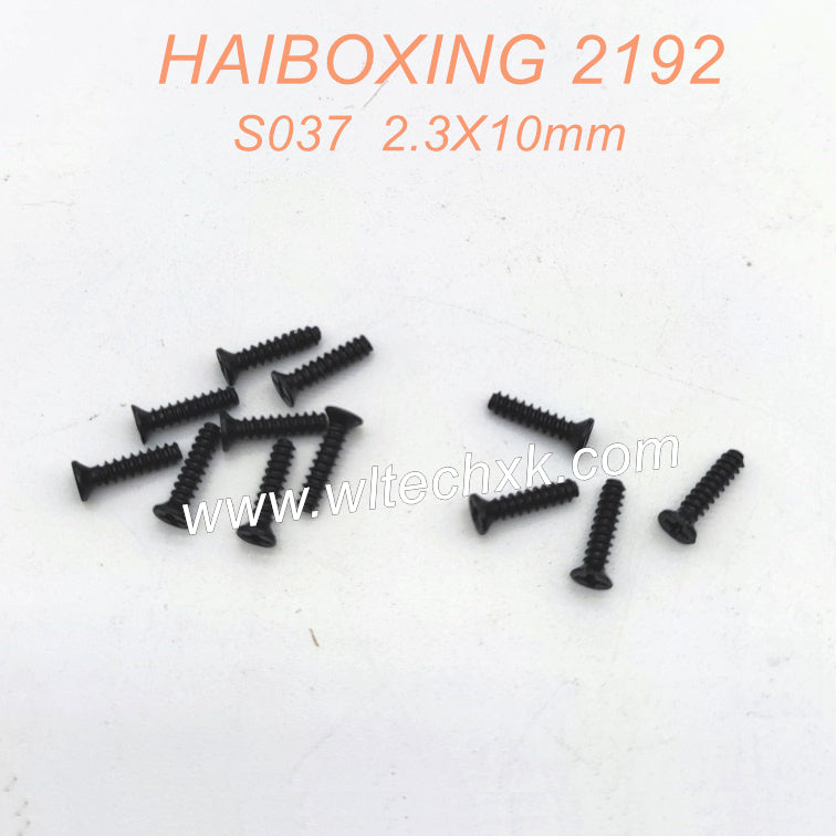 S037 Countersunk Tapping Screws KBHO 2.3X10mm Parts For HAIBOXING 2192 RC Car