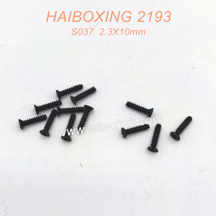 S037 Countersunk Tapping Screws KBHO 2.3X10mm Parts For HAIBOXING 2193 RC Car