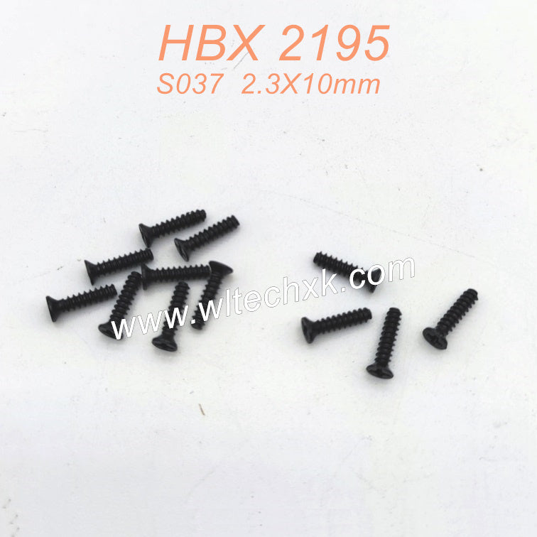 S037 Countersunk Tapping Screws KBHO 2.3X10mm Parts For HBX 2195 RC Car RC Car