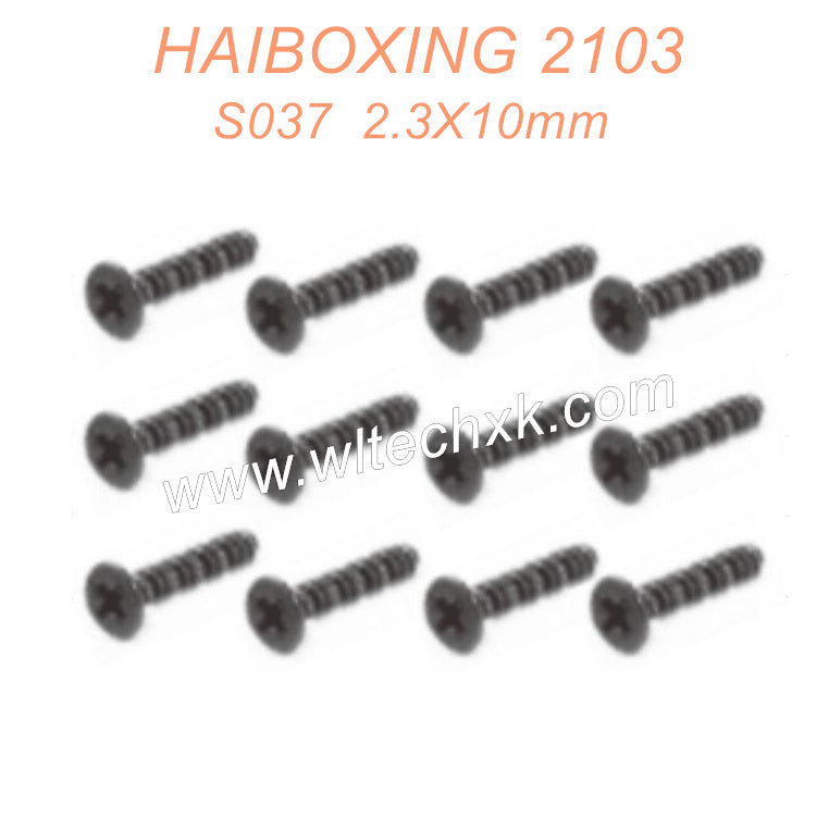 S037 HAIBOXING 2103 Parts Countersunk Self Tapping Screws KBHO 2.3X10