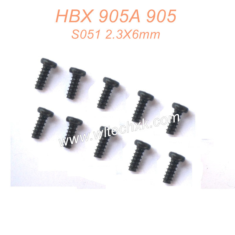 S051 Round Head Self Tapping Screw 2.3X6mm Parts For HAIBOXING 905A 905