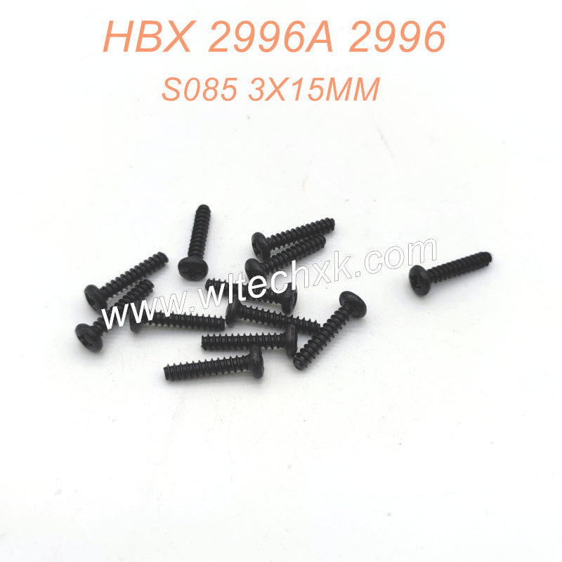 S085 3X15MM Pan Head Self Tapping Screws Parts For HAIBOXING 2996 2996A