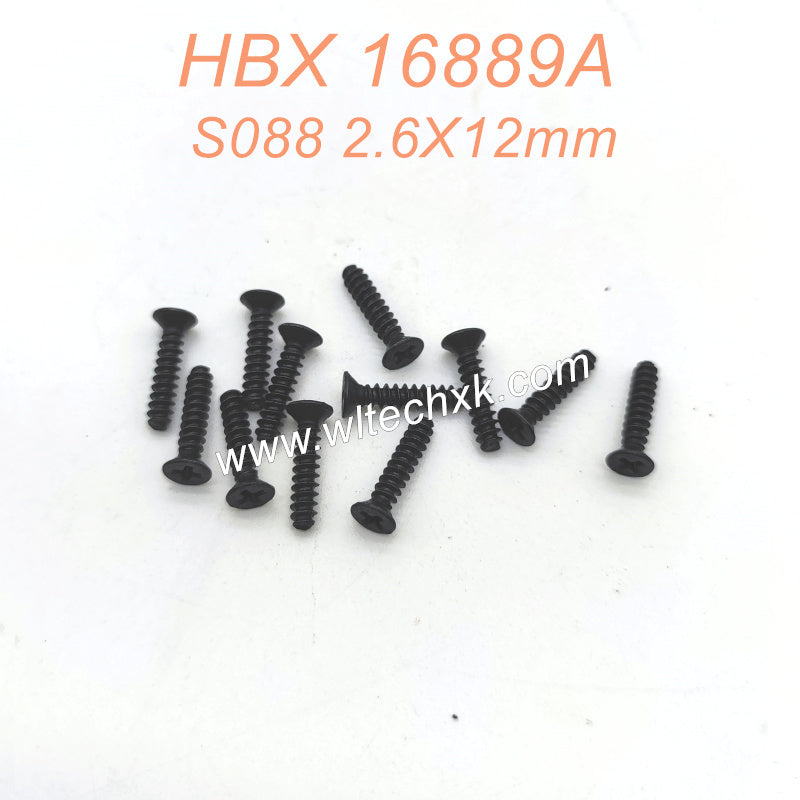 S088-HAIBOXING 16889A 16889 Parts 2.6X12mm Countersunk Self Tapping Screw