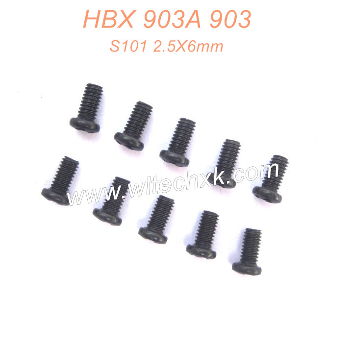 S101 Round Head Screw 2.5X6mm Parts For HAIBOXING 903 903A