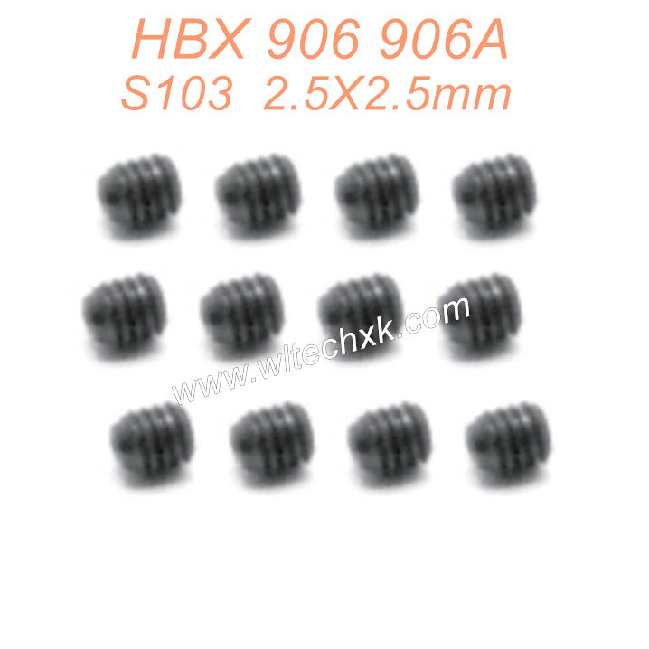 S103 HBX 906 906A RC Car Parts Machine screws 2.5X2.5mm S103
