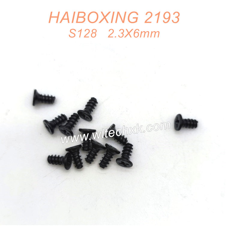 S128 Countersunk Tapping Screws KBHO 2.3X6mm Parts For HAIBOXING 2193 Drift RC Car