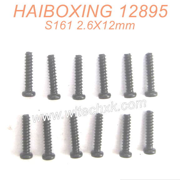 S161-HAIBOXING 12889 Parts Round Head Self Tapping Screws 2.6X12mm-3