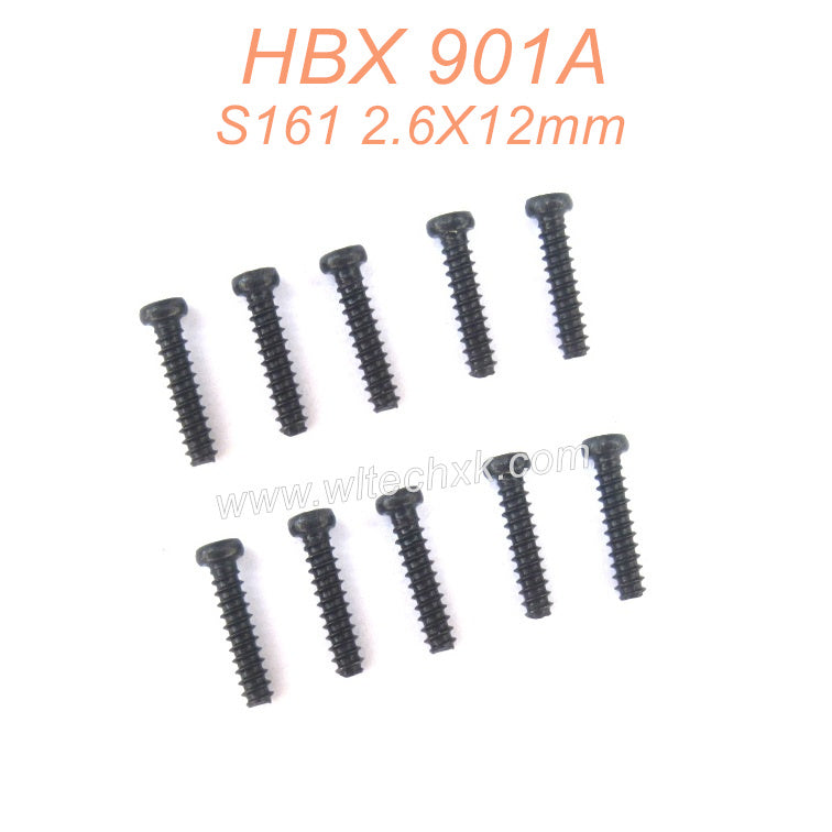 S161 Round Head Self Tapping Screws 2.6X12mm Parts For HBX 901A
