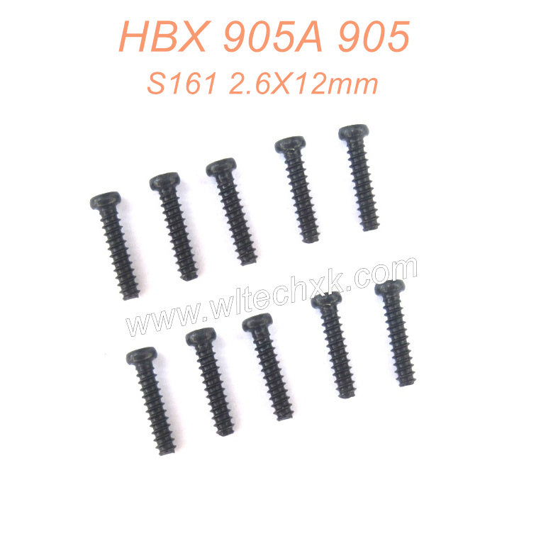 S161 Round Head Self Tapping Screws 2.6X12mm Parts For HAIBOXING 905A 905