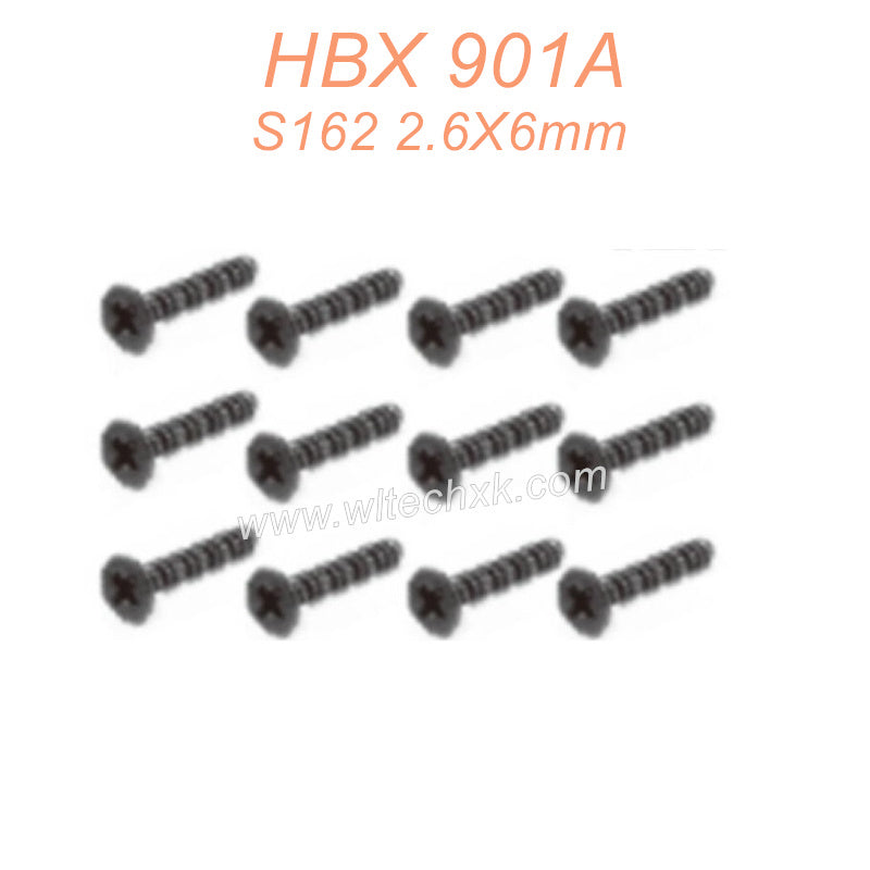 S162 Screws 2.6X6mm Parts For HBX 901A