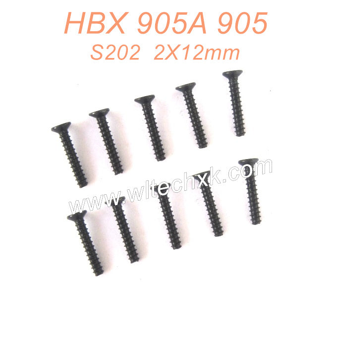 S202 Countersunk Self Tapping Screw 2X12mm Parts For HAIBOXING 905A 905