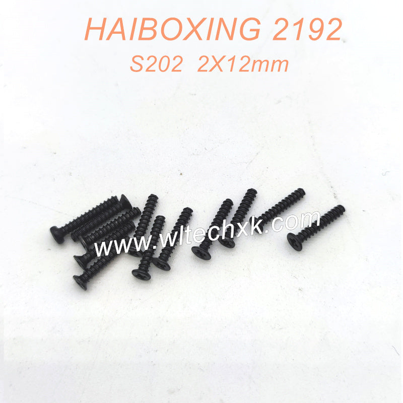 S202 Countersunk Tapping Screws KBHO 2X12mm Parts For HAIBOXING 2192