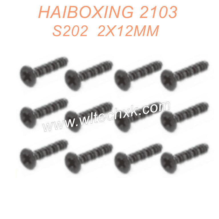 S202 HAIBOXING 2103 Parts Countersunk Self Tapping KBHO 2X12MM