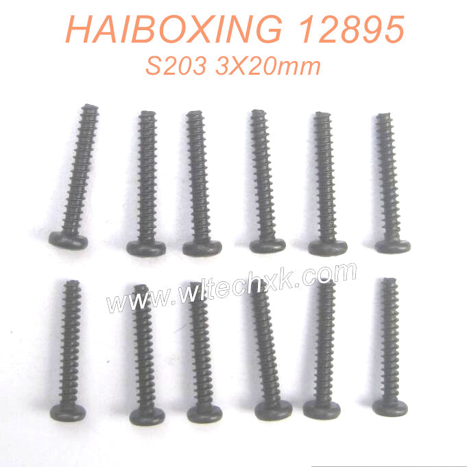 S203-HAIBOXING 12889 Parts Round Head Self Tapping Screw 3X20mm-2