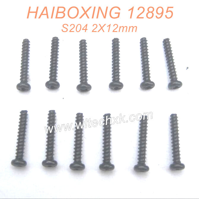 S204-HAIBOXING 12889 Parts Round Head Self Tapping Screw 2X12mm-3