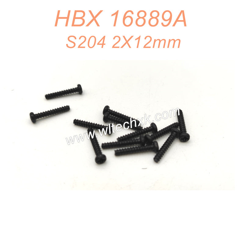 S204-HAIBOXING 16889A 16889 Parts 2X12mm Pan Head Self Tapping Screws