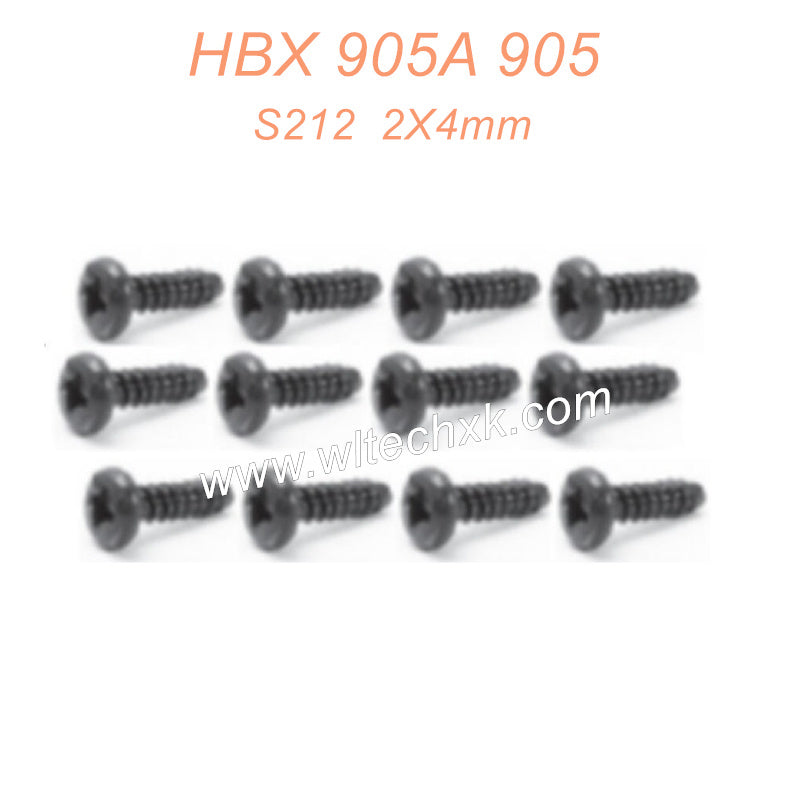 S212 Pan Head Self Tapping Screws 2X4mm Parts for HBX 905A