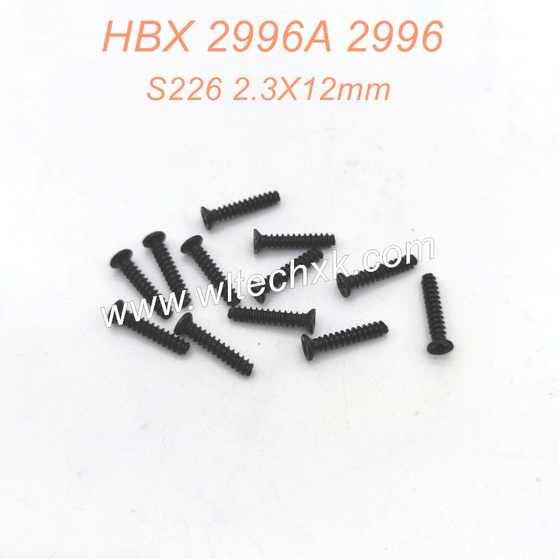 S226 2.3X12mm Countersunk Self Tapping Screws Parts For HAIBOXING 2996 2996A