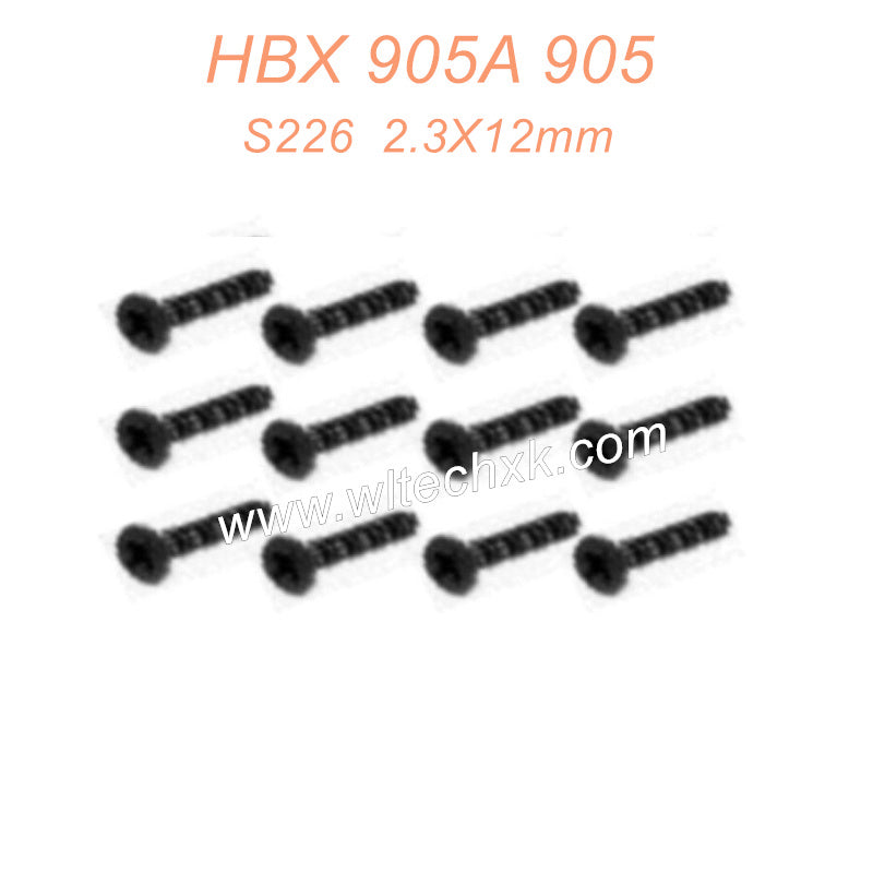 S226 Countersunk Self Tapping KBHO 2.3X12mm Parts For HAIBOXING 905A 905