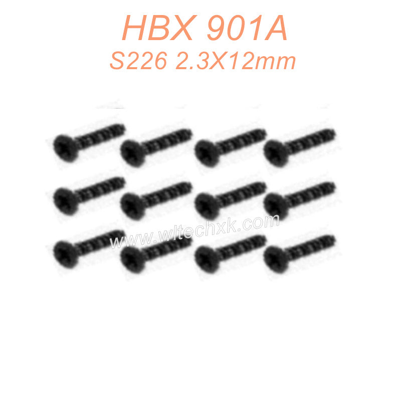 S226 Countersunk Self Tapping KBHO 2.3X12mm Parts For HAIBOXING 901A